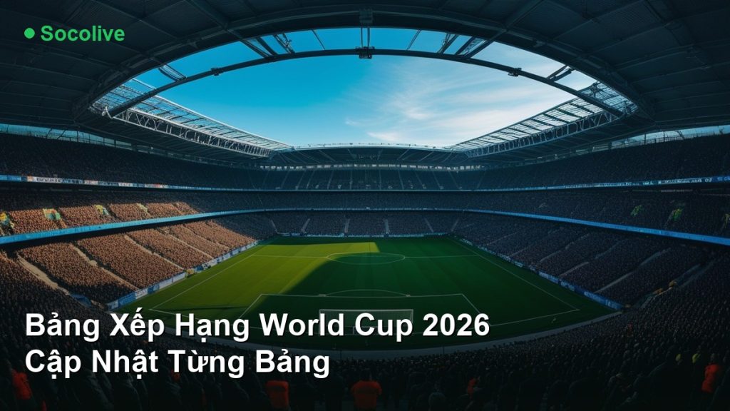 Bảng Xếp Hạng World Cup 2026 Cập Nhật Từng Bảng